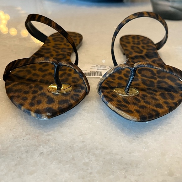 Saint Laurent AUTHENTIC Tanger leopard print slides sandal - Picture 5 of 12